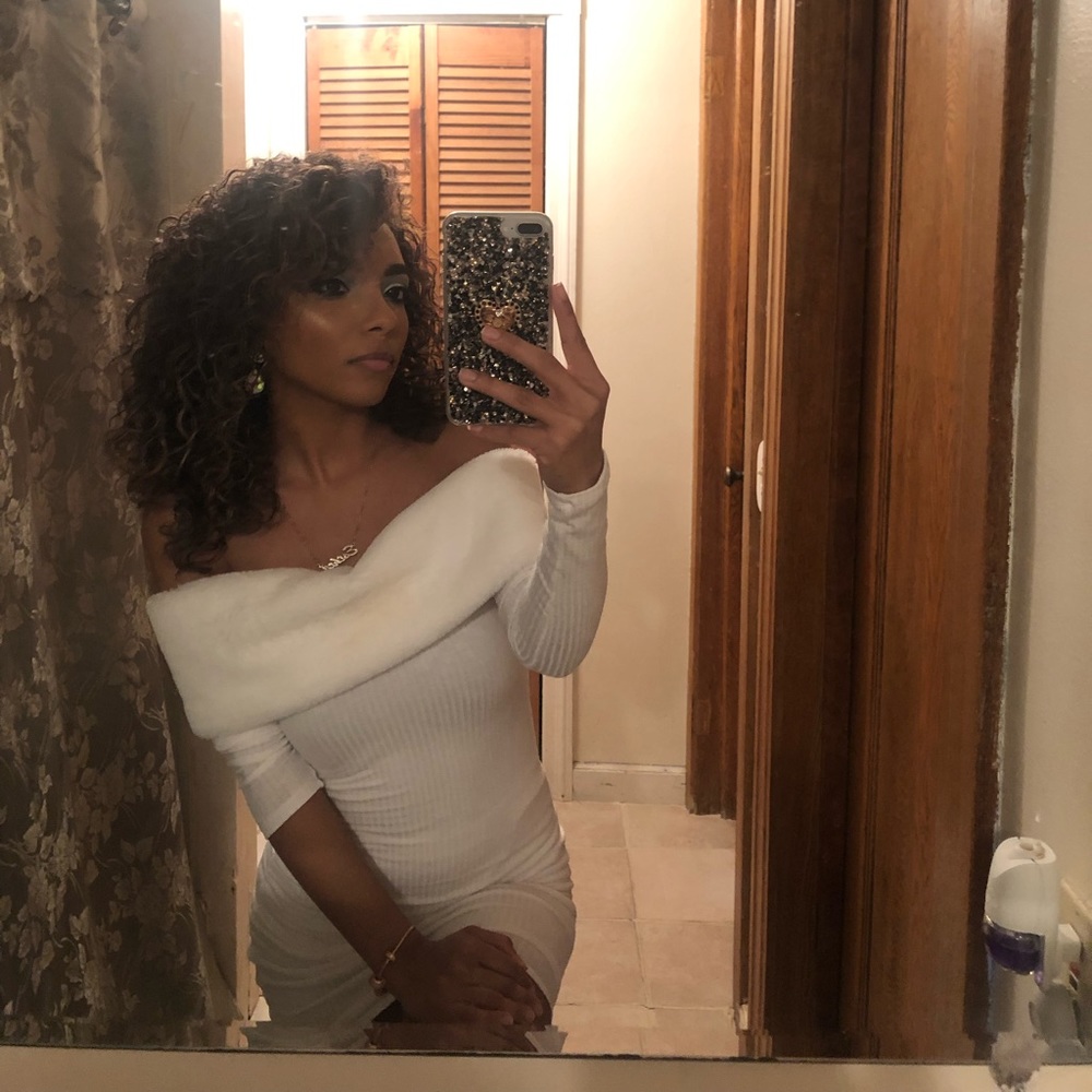 White long sleeve Fashion Nova Dress